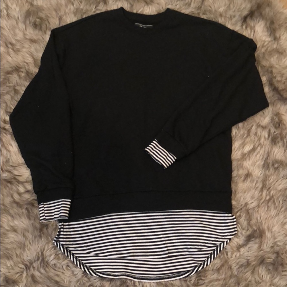 Black/Stripe Sweatshirt
